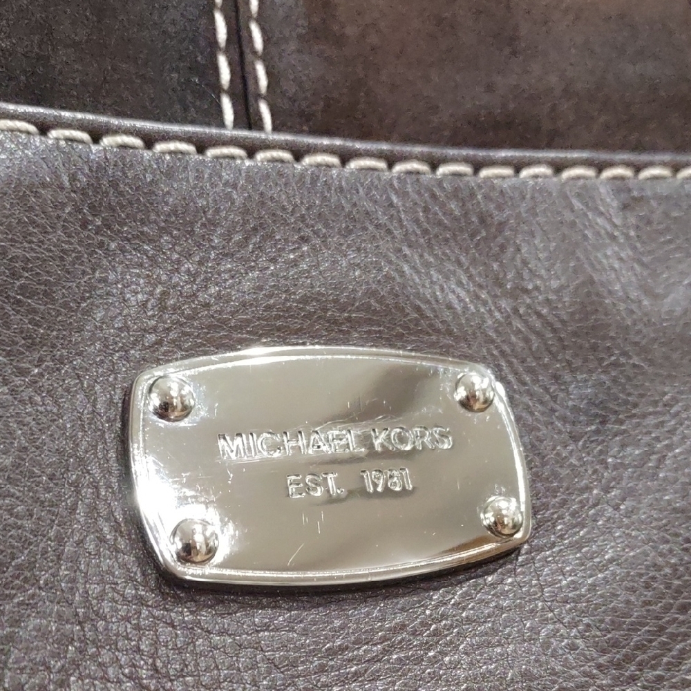 MICHAEL KORS Brown Studded Tote Bag - Picture 4 of 17
